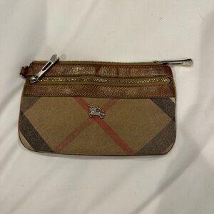 Burberry Plaid Zip Pouch